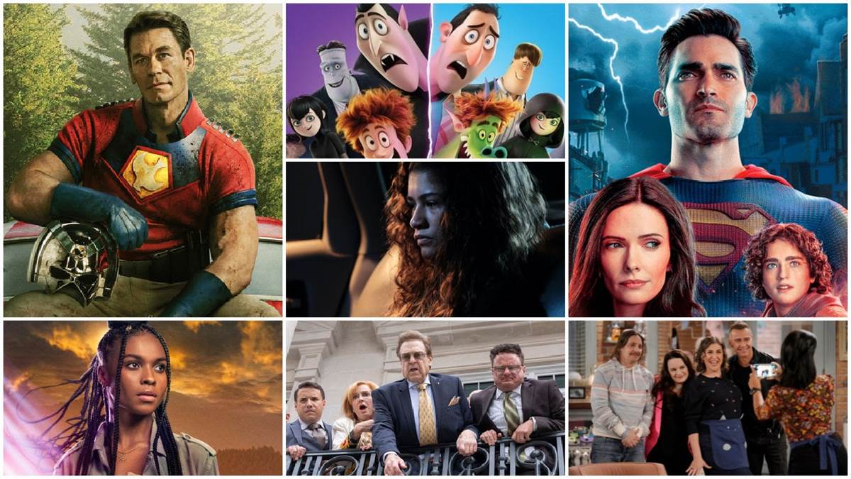 Peacemaker (HBO Max), Hotel Transylvania: Transformania (Sony), Euphoria (HBO Max), Superman & Lois (WB), Naomi (WB), The Righteous Gemstones (HBO Max), Call Me Kat (FOX)