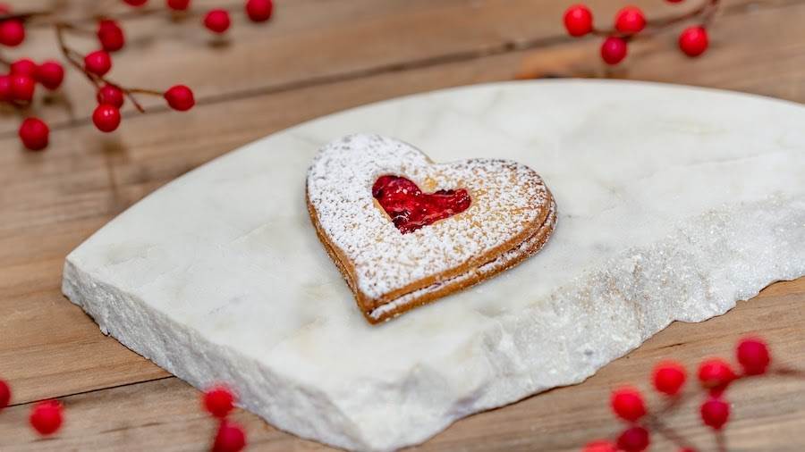 Sablé Heart Cookie with raspberry filing from Tangaroa Terrace Tropical Bar & Grill
