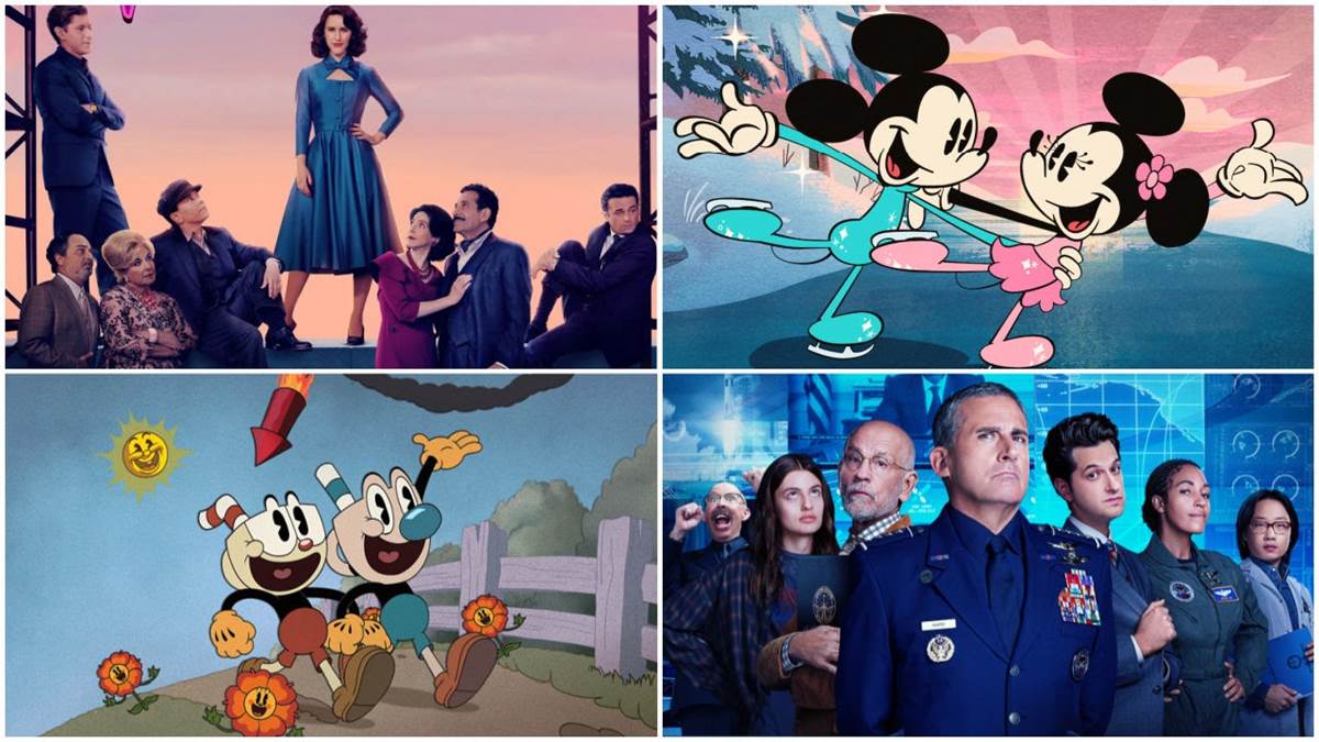 The Marvelous Mrs. Maisel (Prime Video), The Wonderful Winter of Mickey Mouse (Disney+), The Cuphead Show! (Netflix), Space Force (Netflix)