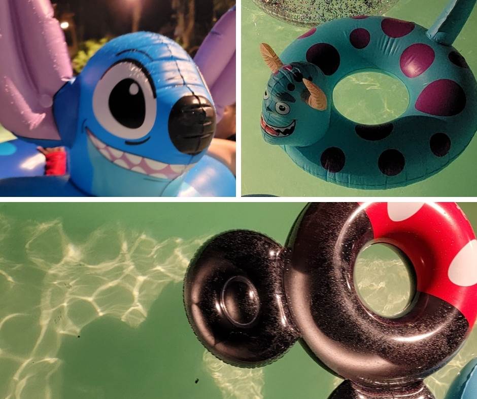 Stitch, Sulley and Mickey Mouse tube floats