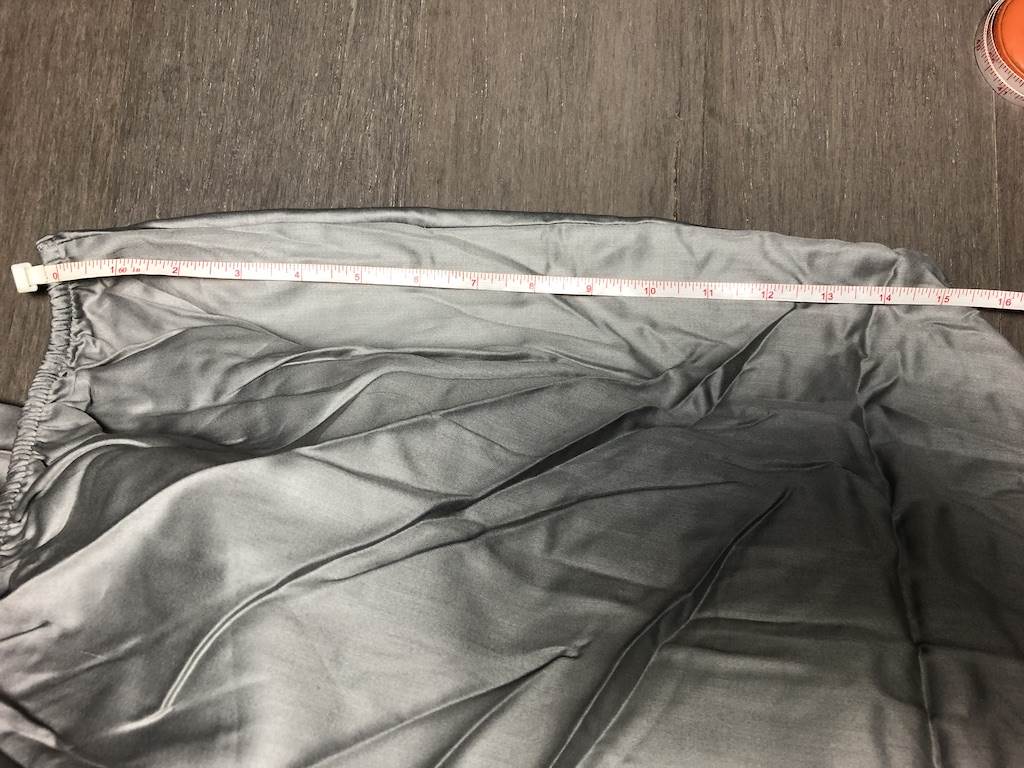 Fitted Sheet Pocket is 15-inches deep