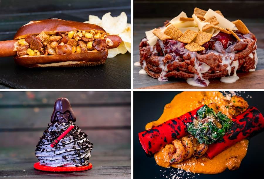 Collage of treats offered during Disneyland After Dark: Star Wars Nite