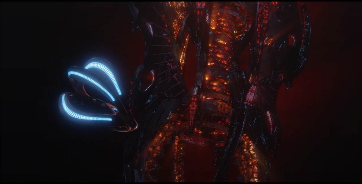 (The Orville approaches the mysterious ship in the Expanse.)