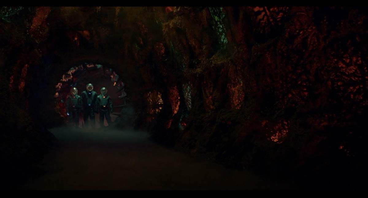 (The crew entering the mysterious ship. Reminded me of Alien.)