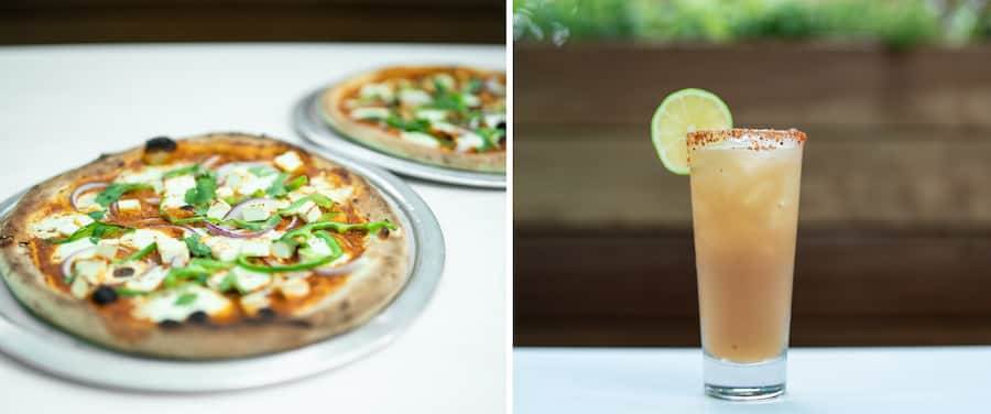 Tikka Masala Pizza and Tuk Tuk drink form the Festival of Holidays 2022 at Disneyland Resort