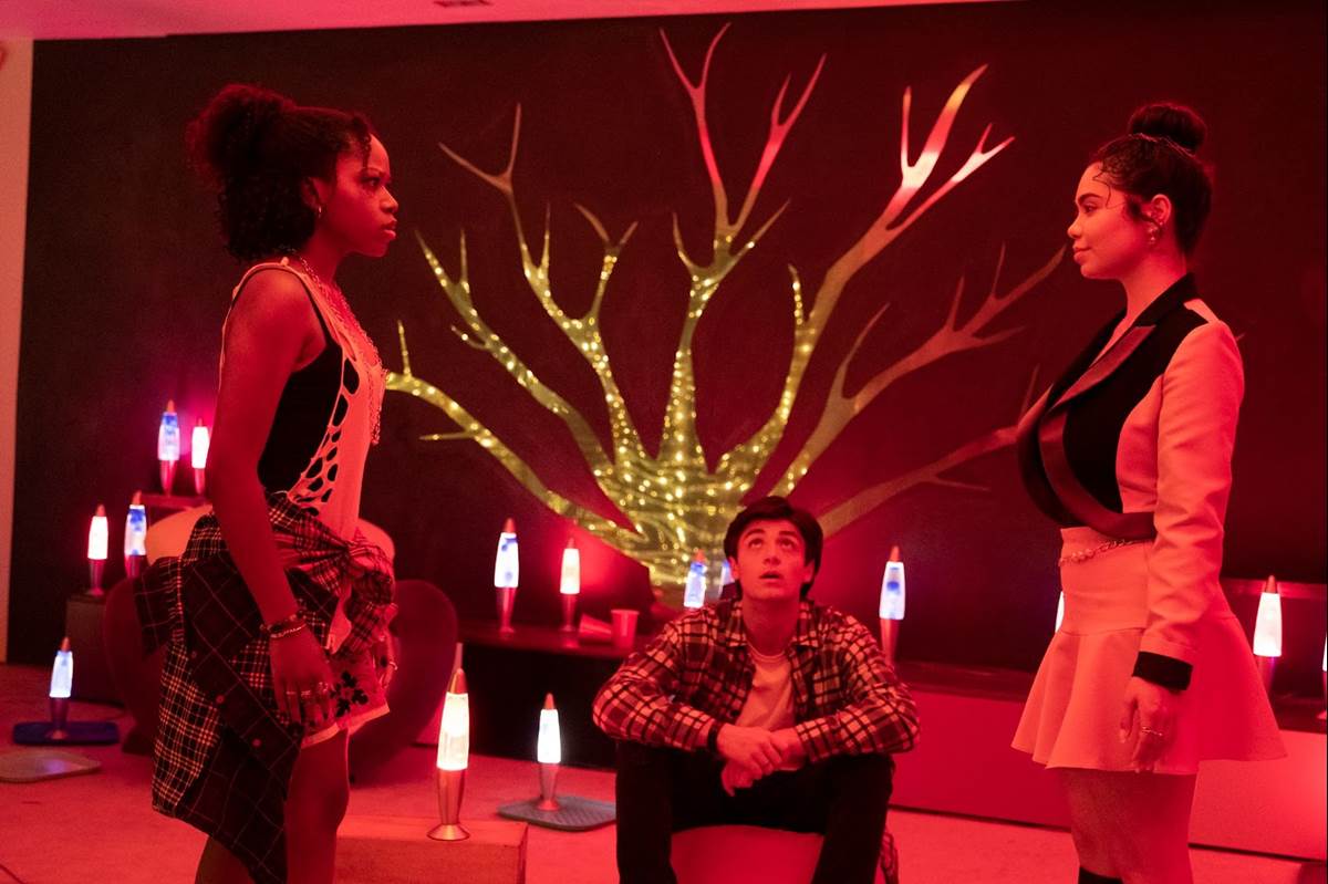 Riele Downs, Asher Angel, and Auli'i Cravalho
(Marcos Cruz/20th Century Studios)