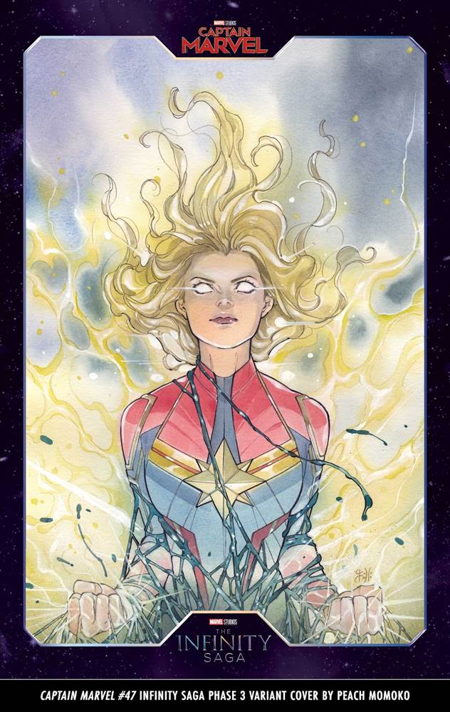 CAPTAIN MARVEL #47 Infinity Saga Phase 3 Variant Cover by Peach Momoko