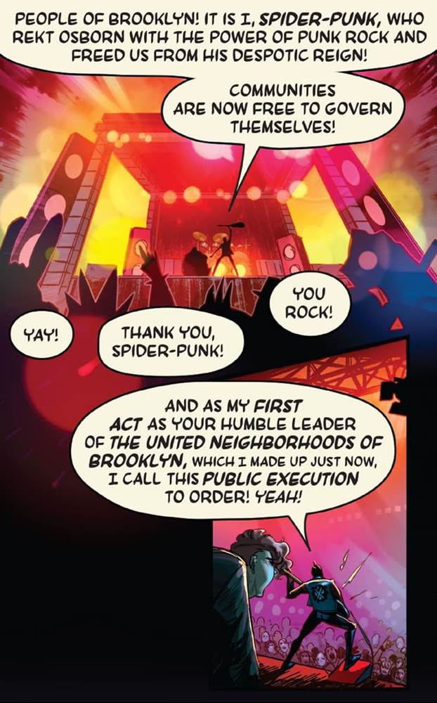 Preview panels from SPIDER-VERSE UNLIMITED INFINITY COMIC #38.
