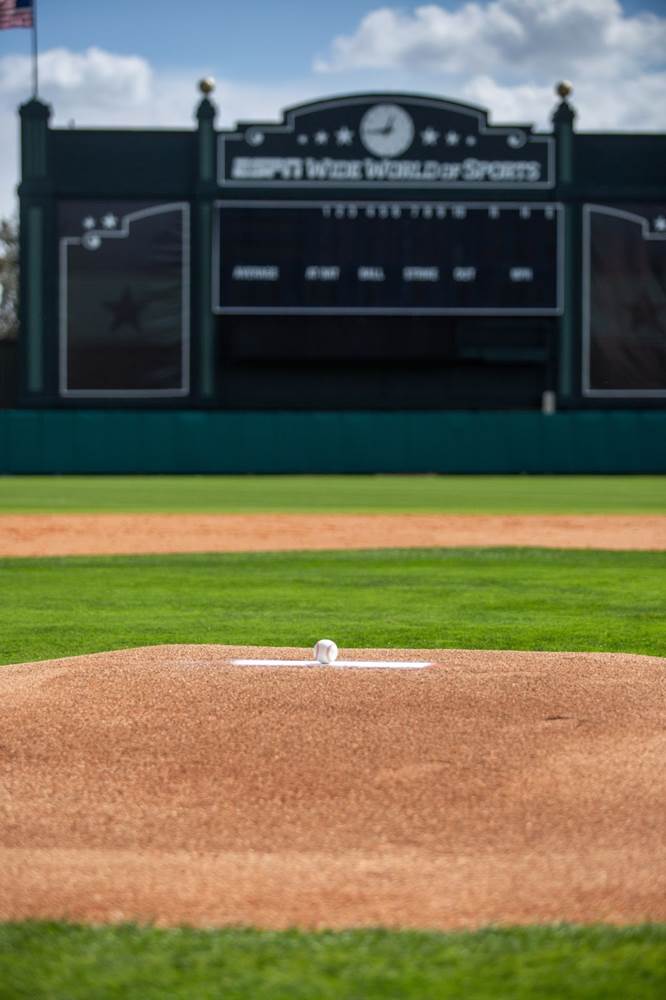 The pitcher's mound at the ESPN Wide World of Sports Complex