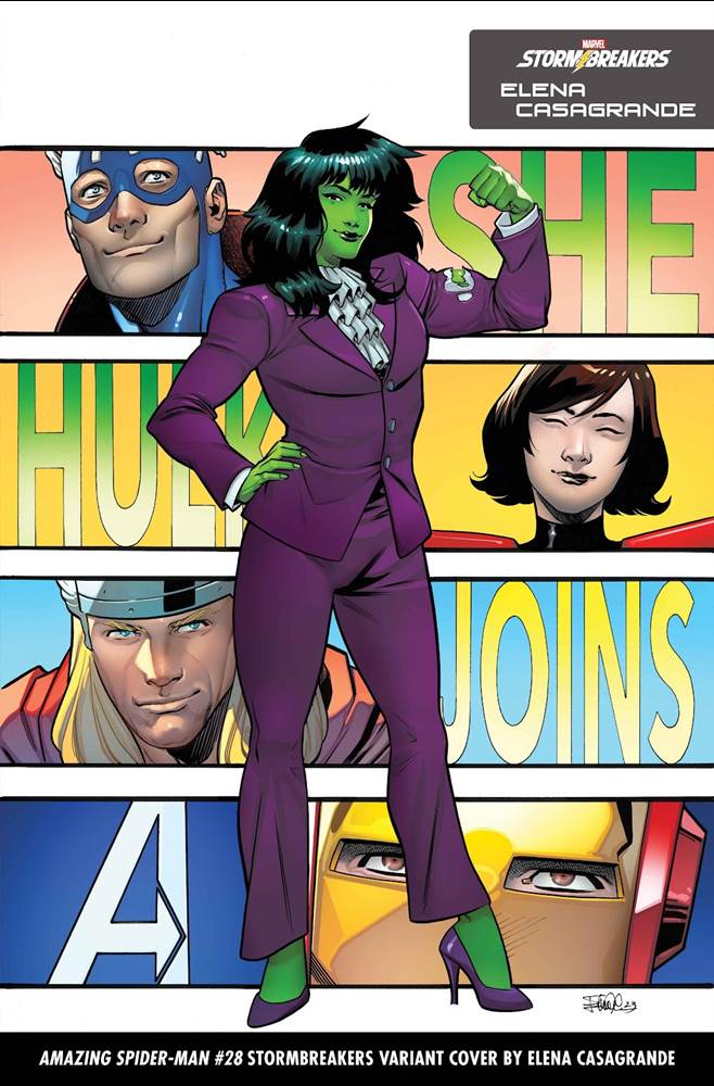 AMAZING SPIDER-MAN #28 STORMBREAKERS VARIANT COVER BY ELENA CASAGRANDE