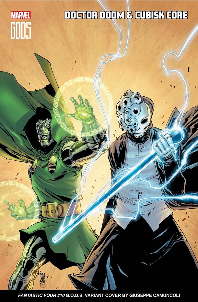 FANTASTIC FOUR #10 G.O.D.S. VARIANT COVER BY GIUSEPPE CAMUNCOLI