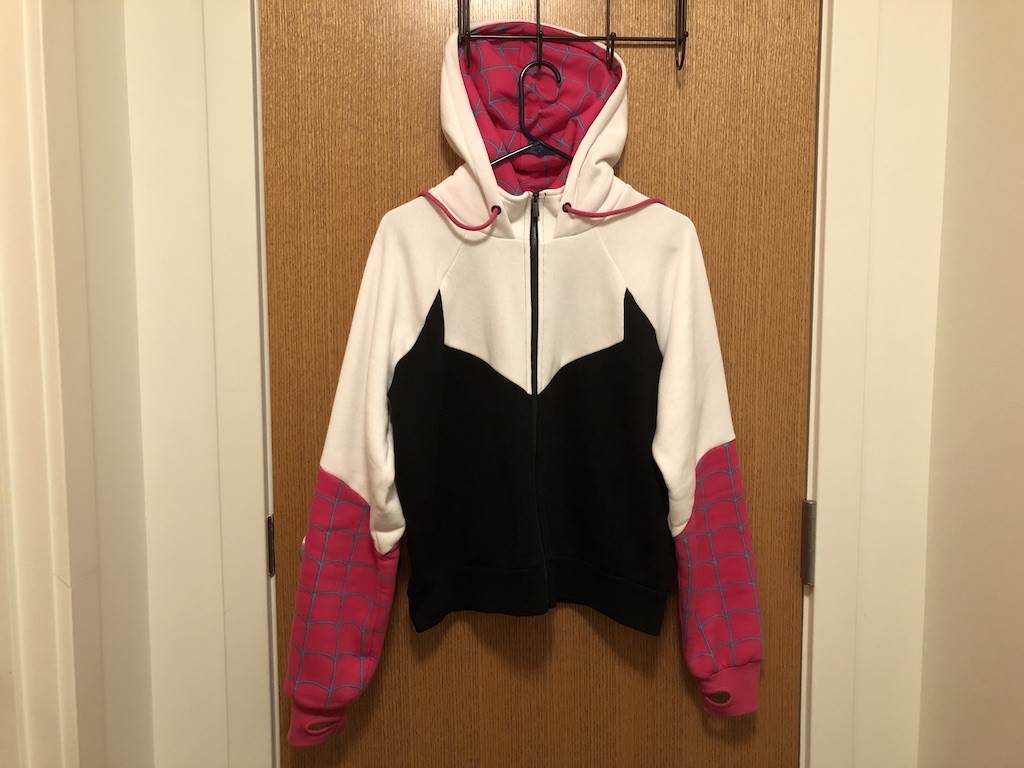 Front side of the Spider-Gwen Hoodie. I appreciate that there are no logos or text