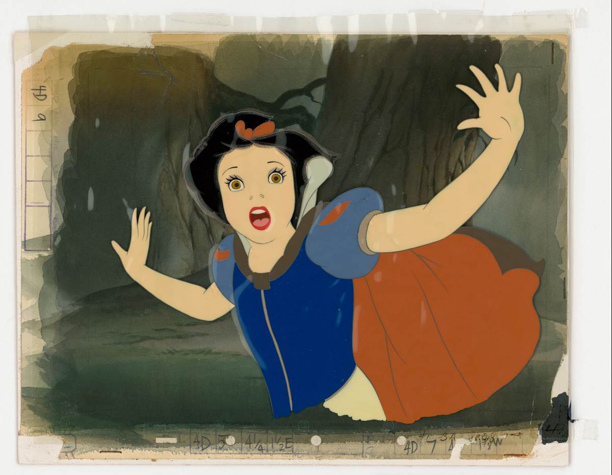 Animation cel from Snow White and the Seven Dwarfs (1937), Steven Spielberg Animation Collection, Image courtesy of the Margaret Herrick Library