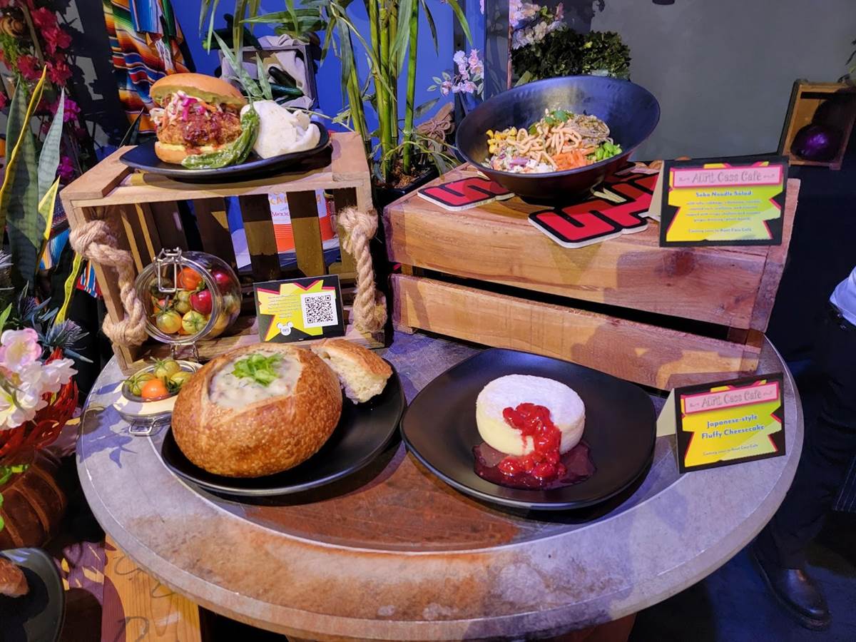 Display of Aunt Cass Cafe menu