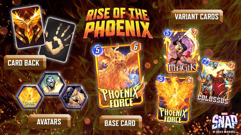 MARVEL SNAP Rise of the Phoenix Season Rewards
