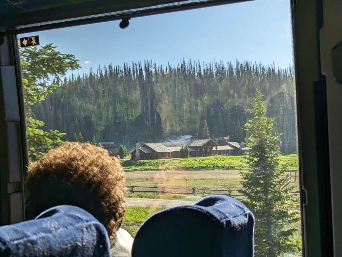 Our First Sighting of Brooks Lake Lodge