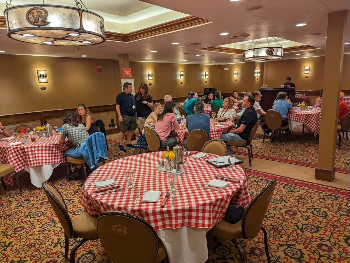 First Night's Dinner in a Conference Room
