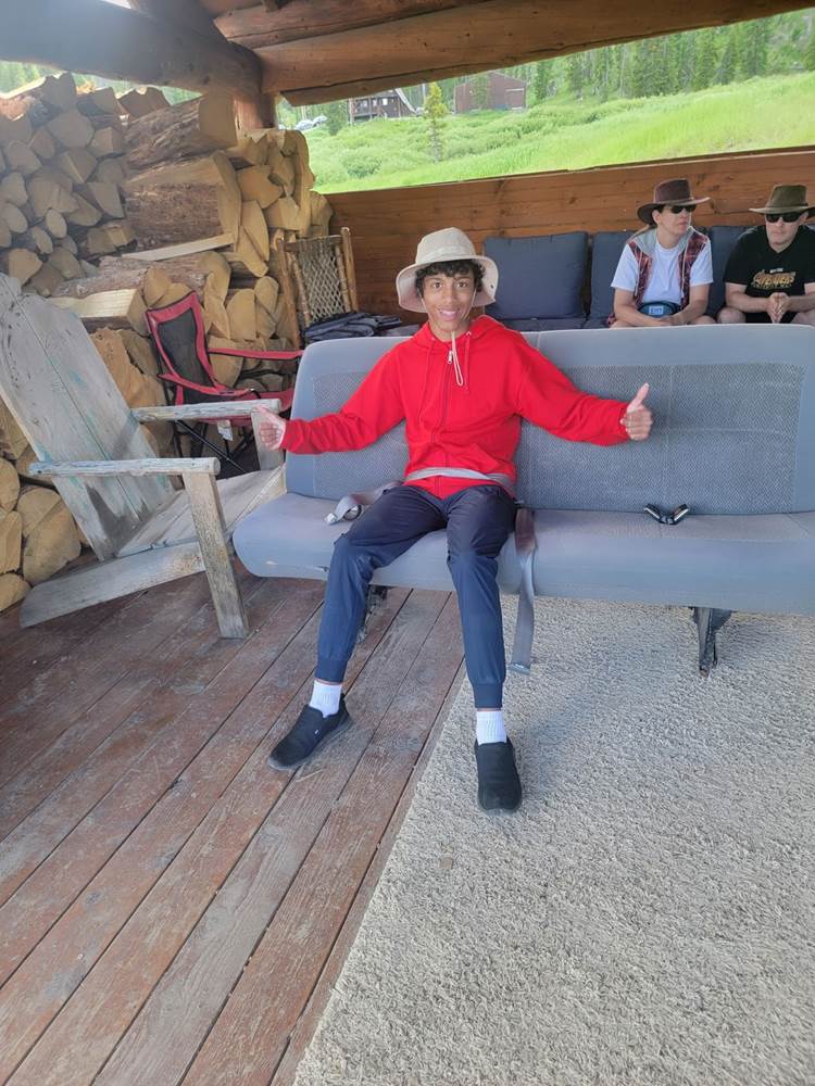 Gideon in the Tackle Shop Before We Go Canoeing