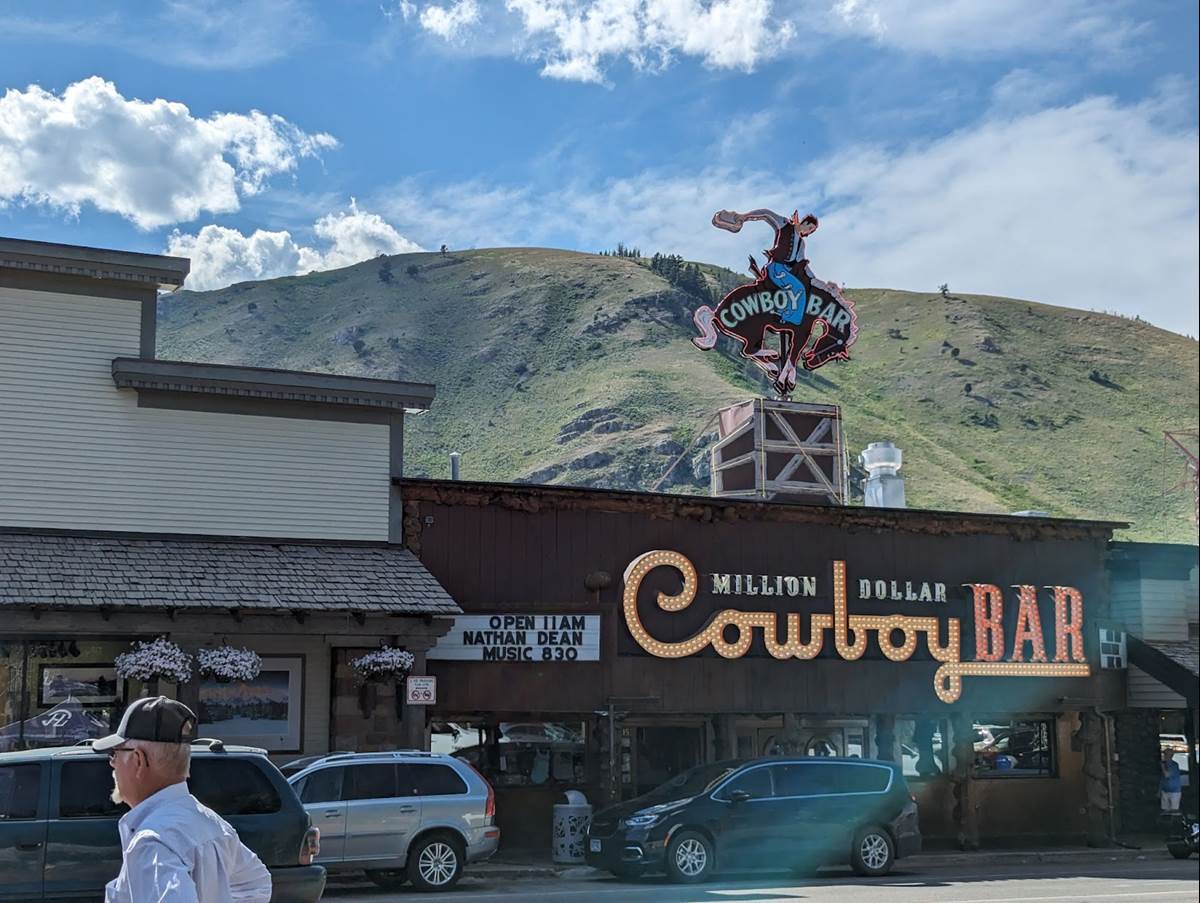 The Famed Cowboy Bar. Inside the Stools are Saddle Shaped