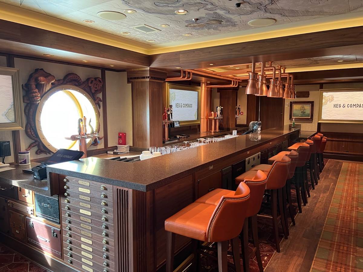 Keg and Compass on the Disney Wish