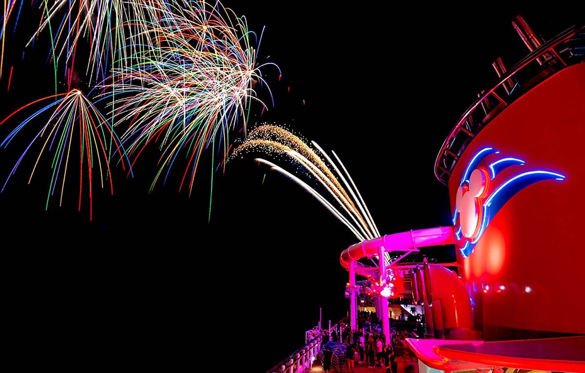 Fireworks will be on the Disney Treasure