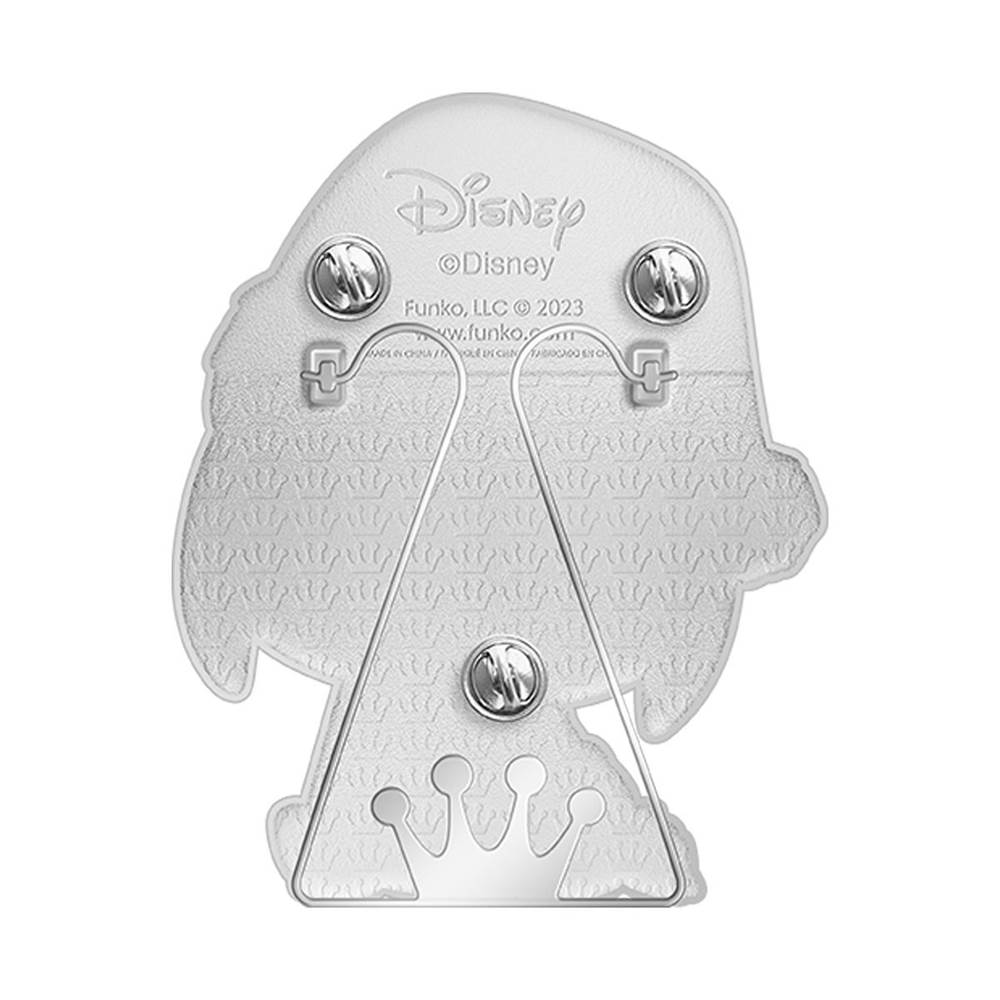 Pop! Pins have standard pin backings and a Funko Crown stand.