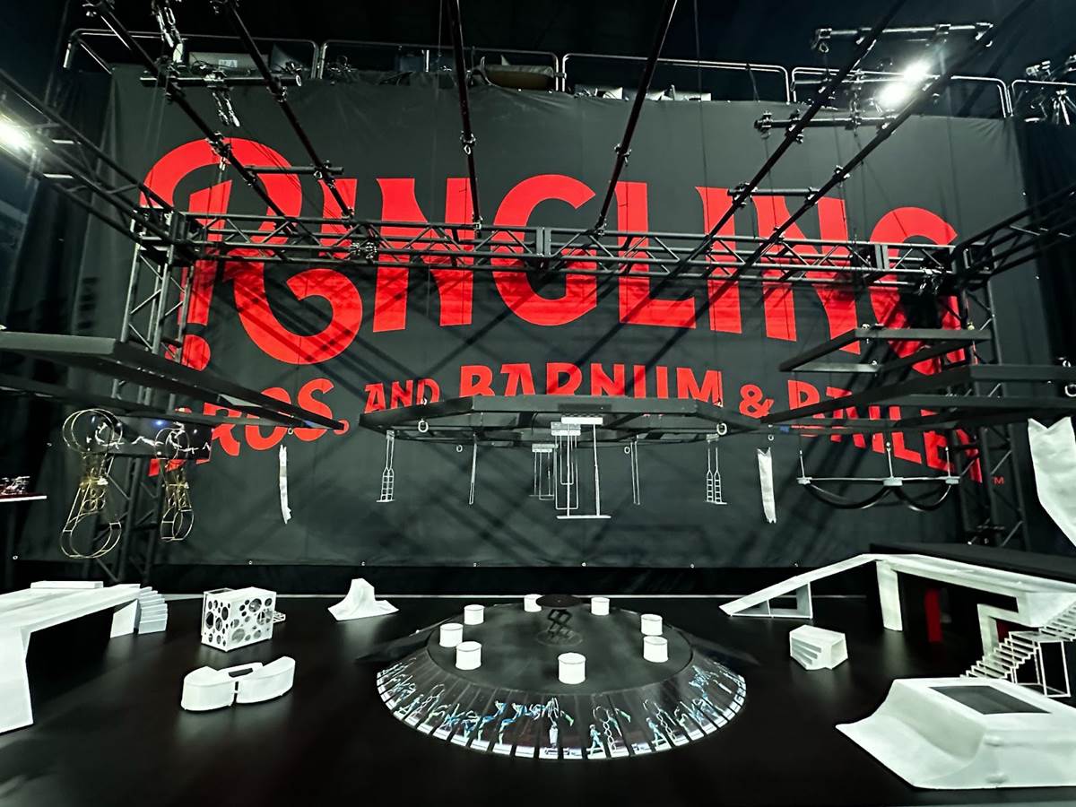 Model of the stage for the 2023 Ringling Bros. and Barnum & Bailey Circus