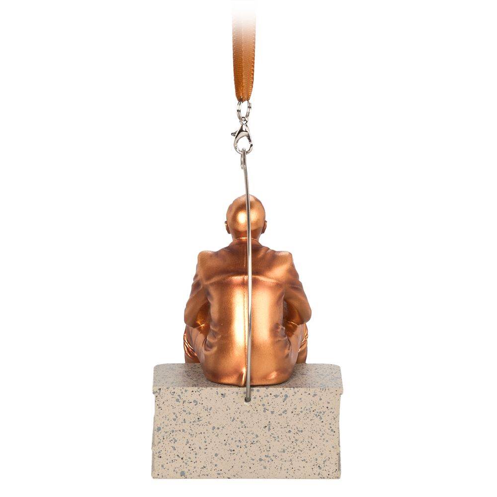 Walt the Dreamer Ornament - Back view and ribbon