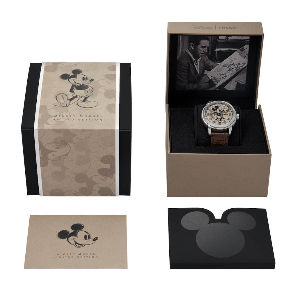 Disney100 Fossil Mickey Mouse Sketch Watch