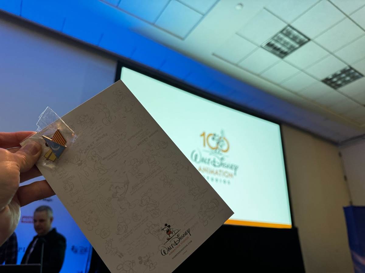 SWAG - A Walt Disney Animation Studios pin and notepad