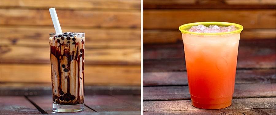 Tiger Milk Boba Tea with Brown Sugar Boba and Yuja Makgeolli Cocktail from Paradise Garden Grill for Lunar New Year 2024