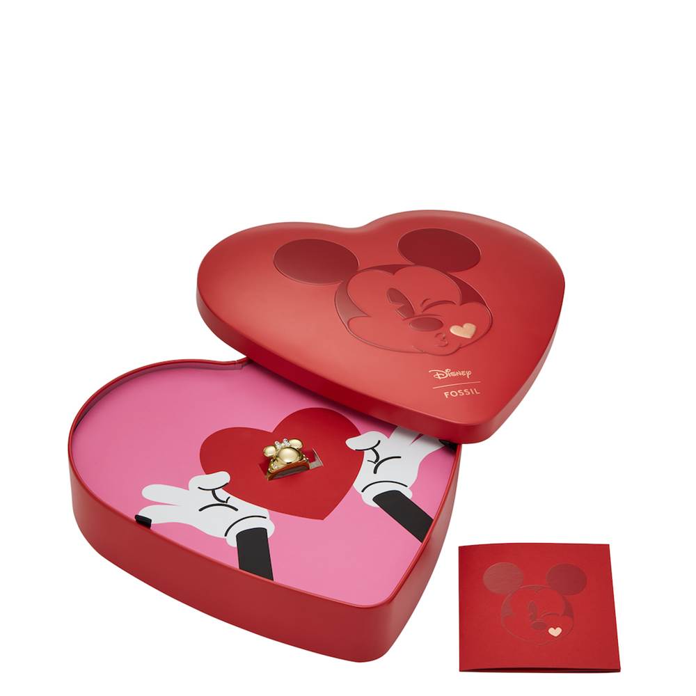 Minnie Mouse ring in heart-shaped packaging