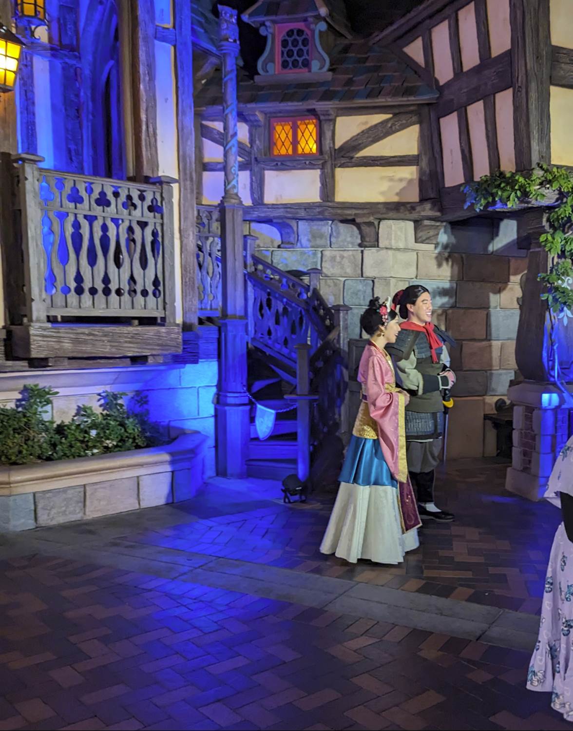 Mulan and Shang posing for pics