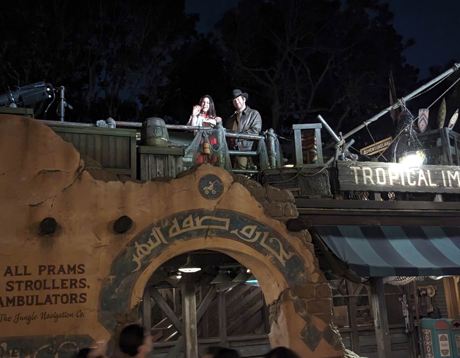 Indy and Marion in Adventureland. Too high to really pose with, but they're there.
