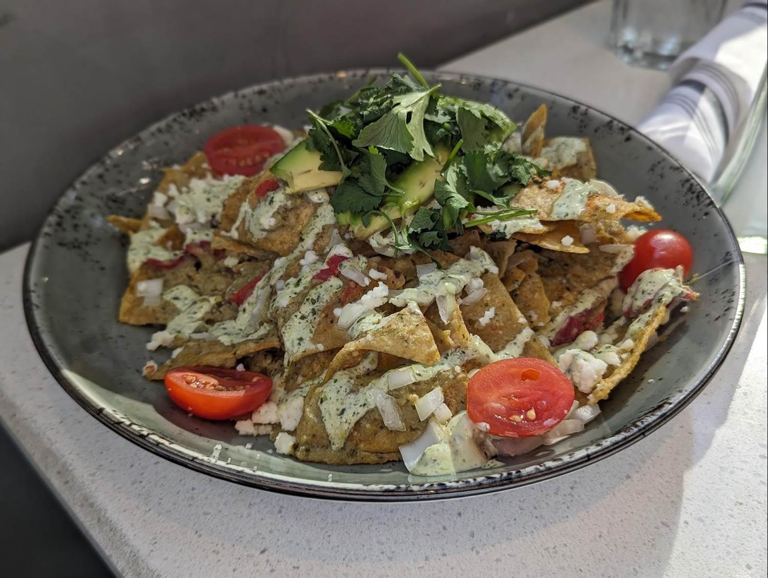 Great Maple Restaurant Chilaquiles had a nice heat that lingered yet didn’t overpower the dish.