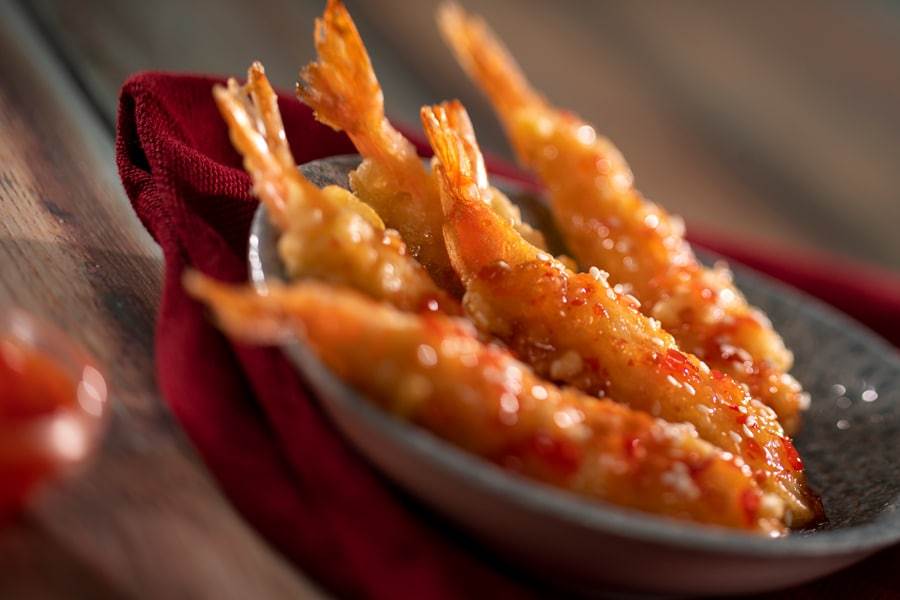 Orange-Sesame Tempura Shrimp with Orange-Chile Sauce