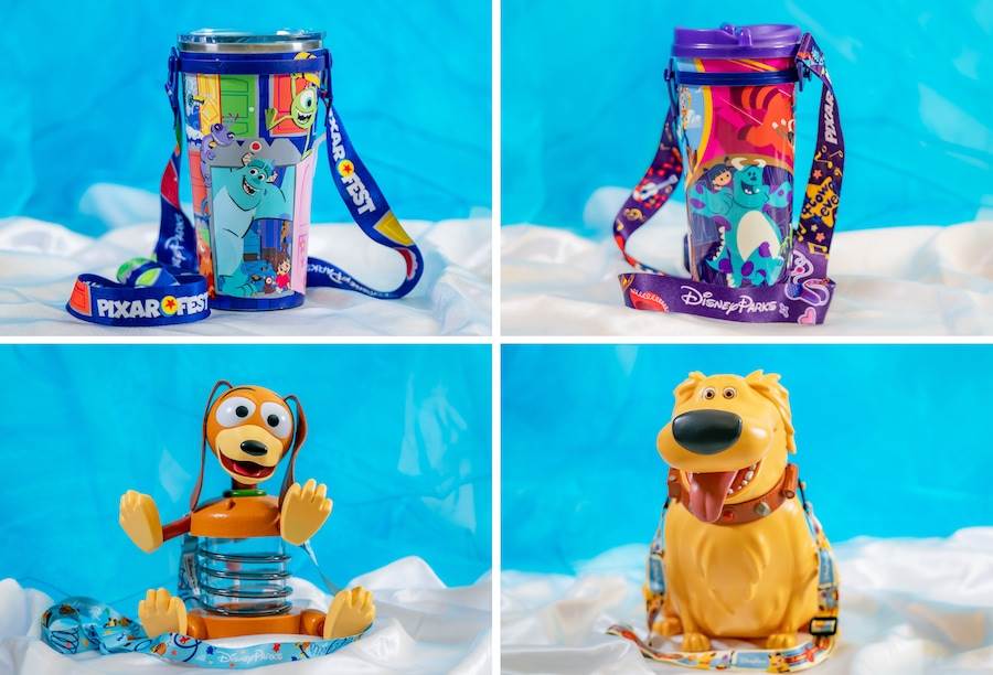 2024 Pixar Fest buckets and tumblers at Disneyland Resort