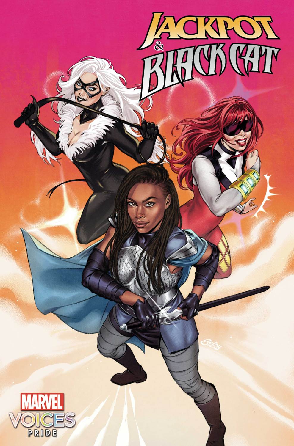 JACKPOT & BLACK CAT #4 PRIDE ALLIES VARIANT COVER BY BETSY COLA (On Sale 6/26)