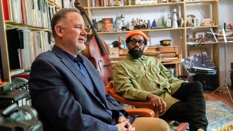 Musician PJ Morton  chats with Imagineer and Executive Creative Director of Music John Dennis