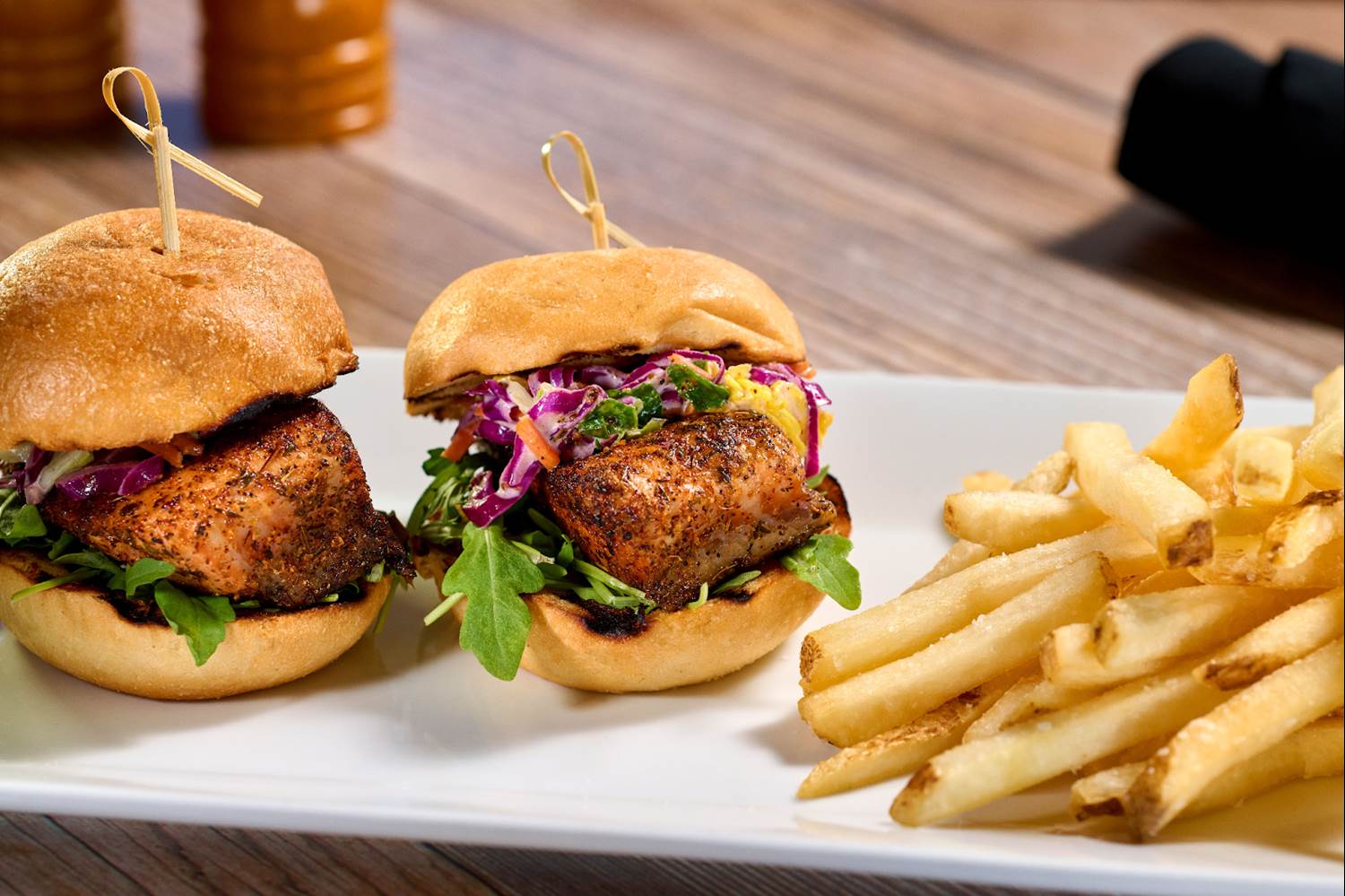Blackened Salmon Sliders
