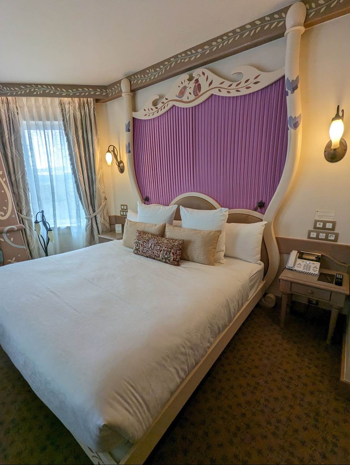 Rapunzel’s signature purple adorns the headboard. (Thanks to Vaca Family)