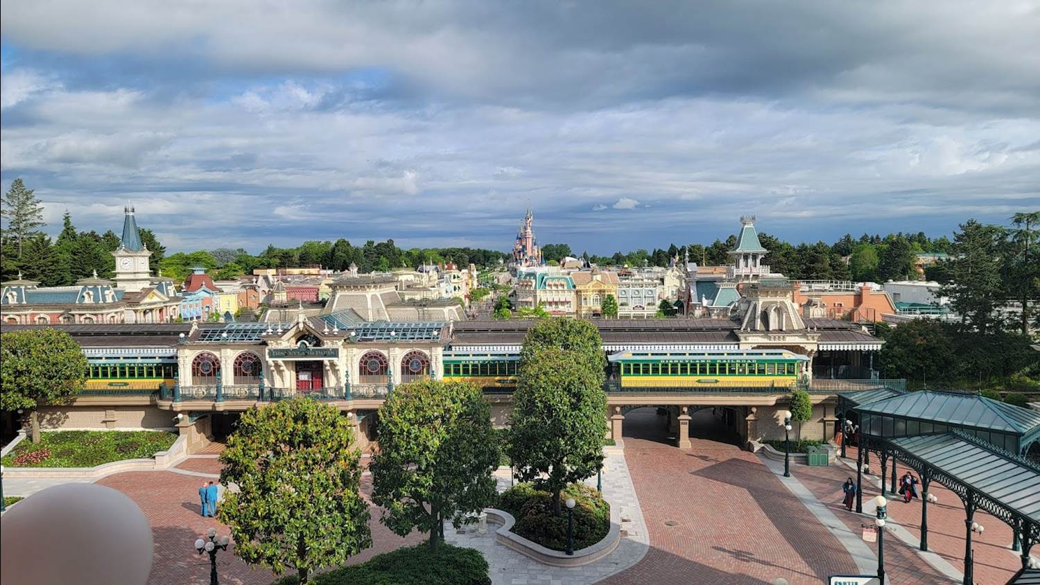 View into the park from the Castle Club Lounge