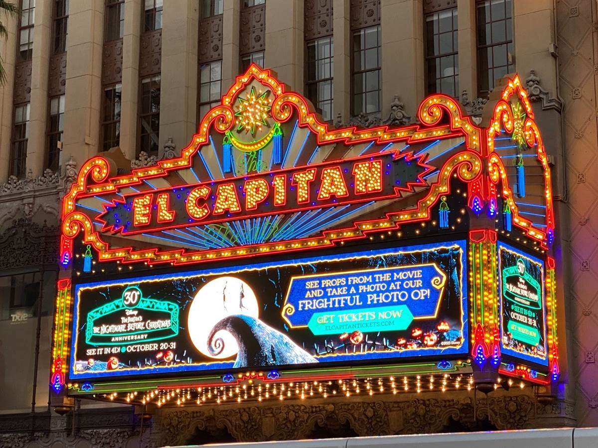 The El Capitan marquee could become key inspiration for a new theatrical hub at DHS.