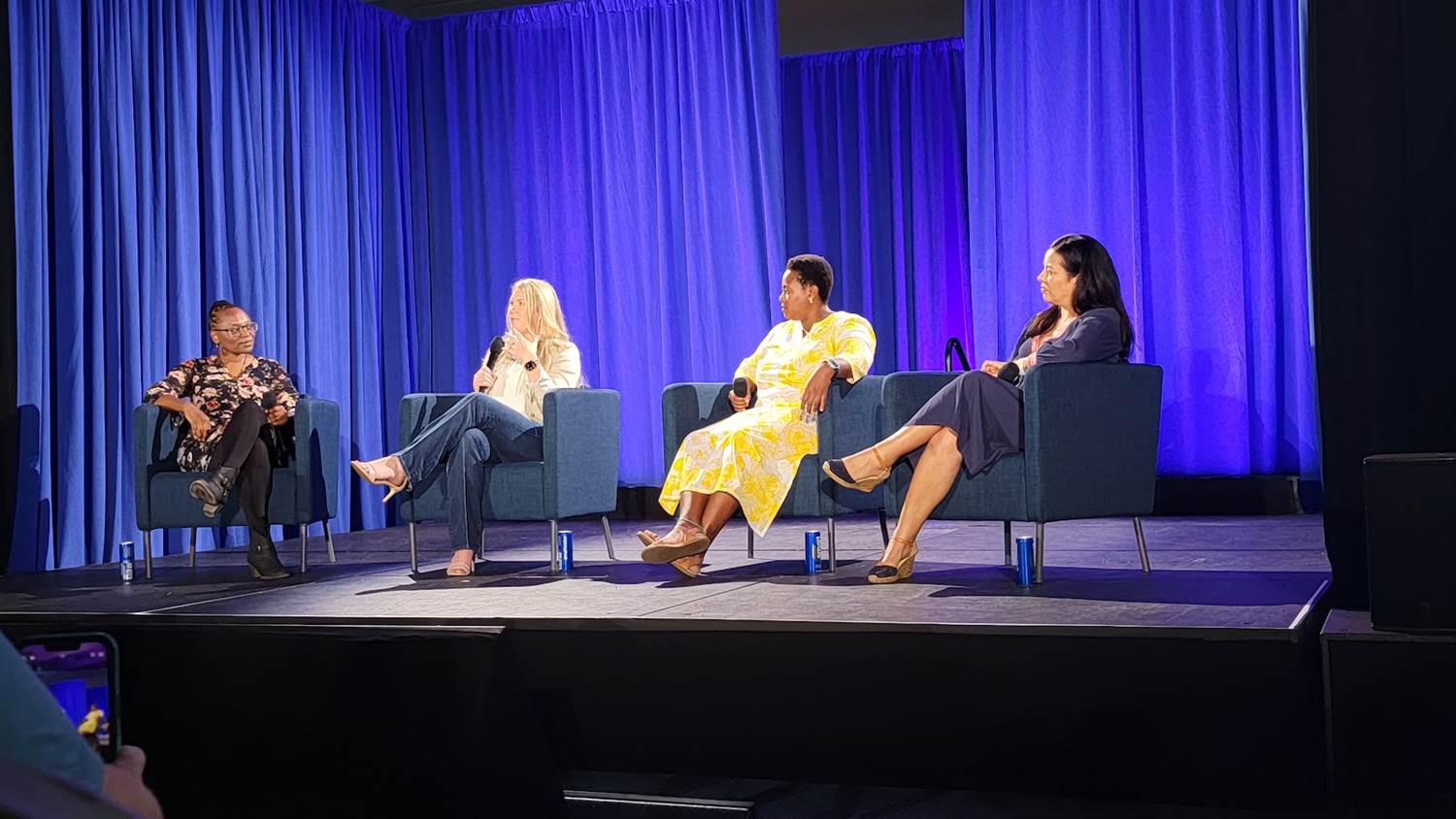 (l-r) Faith Musembi, Michelle LaRue, Candace Fields, Liz Bonnin