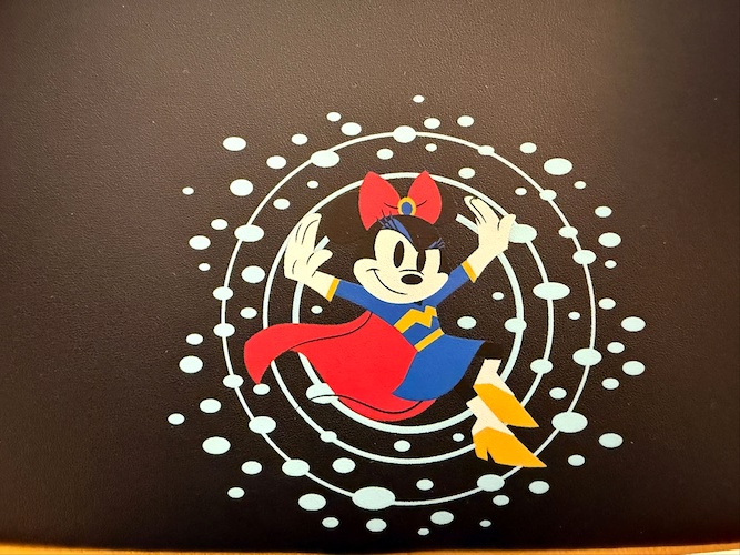 The back of the Loungefly mini backpack