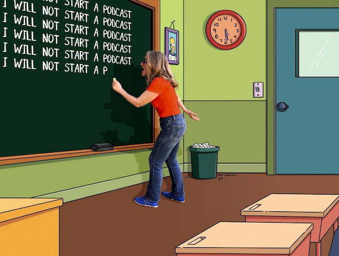 Nancy Cartwright posted this image of herself as part of the announcement about her new podcast