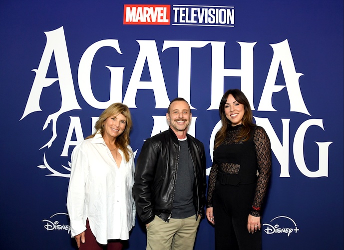 L-R: Cindy Welles, Vasilios Tanis and Erin LeBre (Photo by Alberto Rodriguez, courtesy of Disney+)