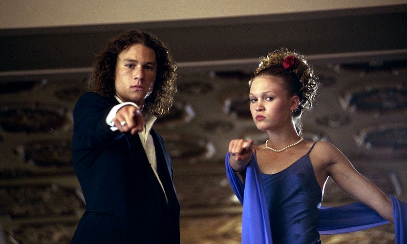 Heath Ledger and Julia Stiles in '10 Things I Hate About You'