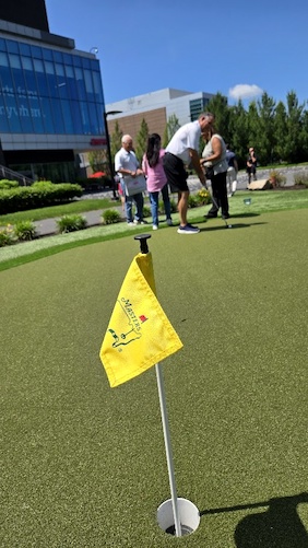Tour concluded with a bit of time on ESPN's putting green