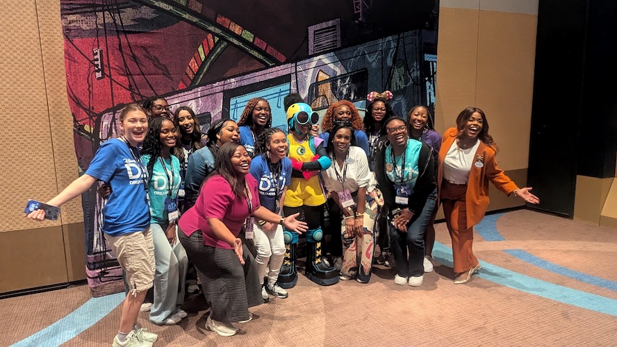 Shannon meeting the future at Disney Dreamers Academy